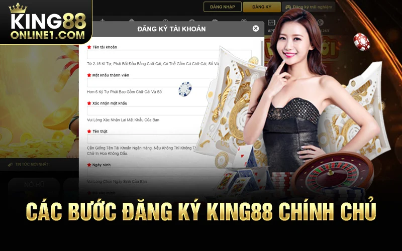 Các bước chính khi đăng ký King88